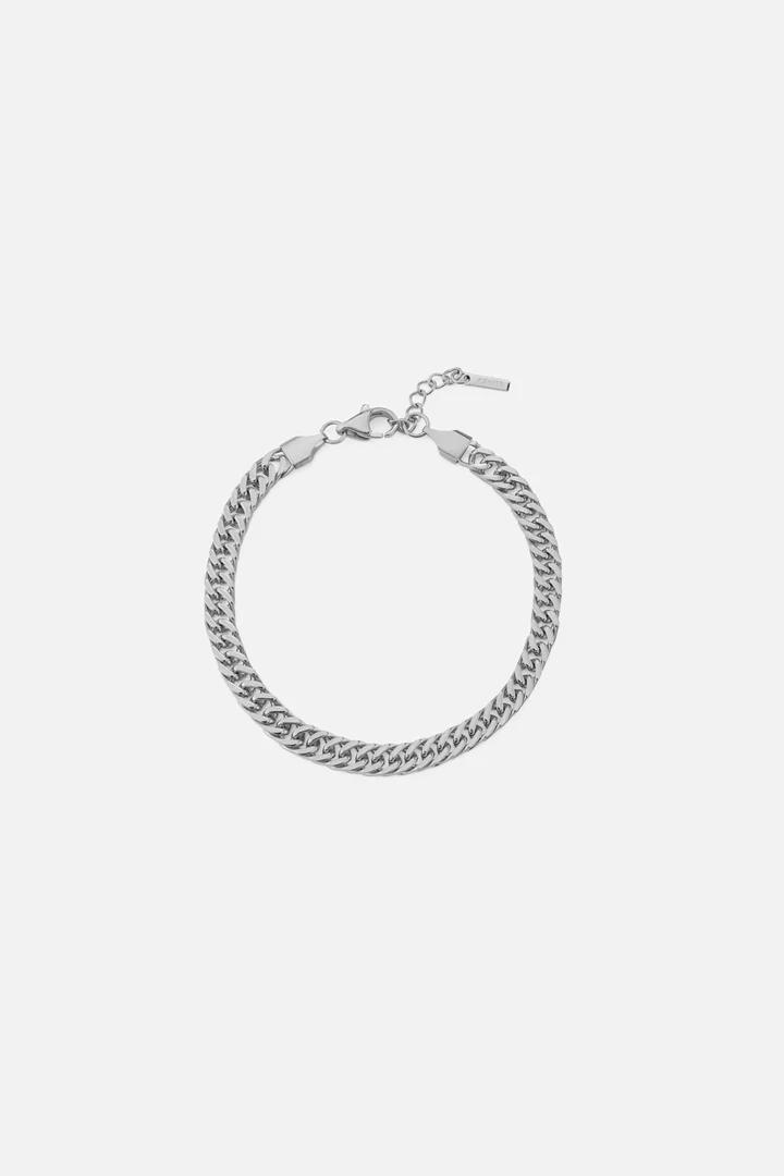 "Achilles" Silver Cuban 5mm Bracelet