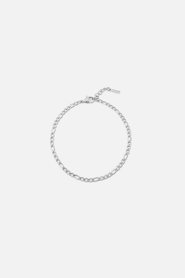 "Hades" Silver Figaro 3mm Bracelet