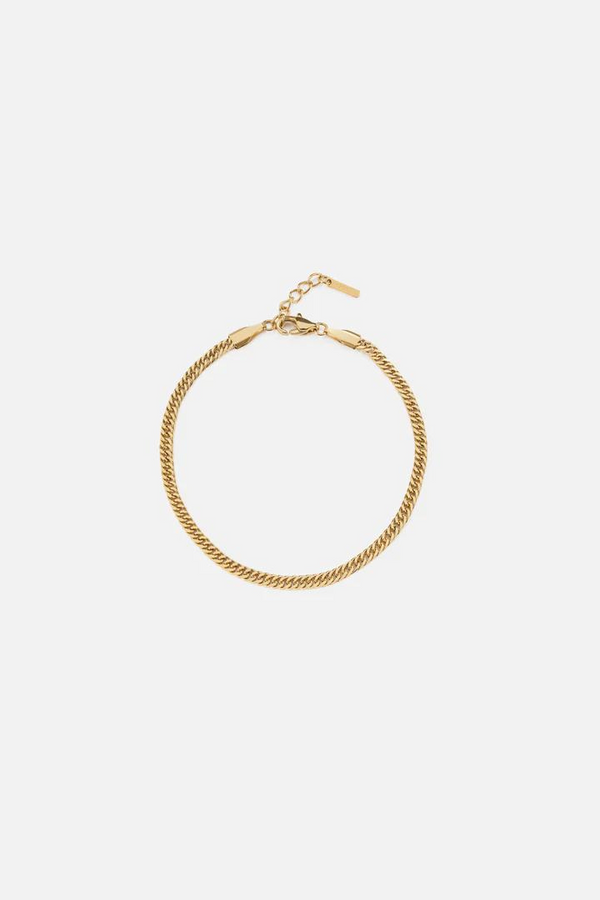 "Achilles" Gold Cuban 3mm Bracelet