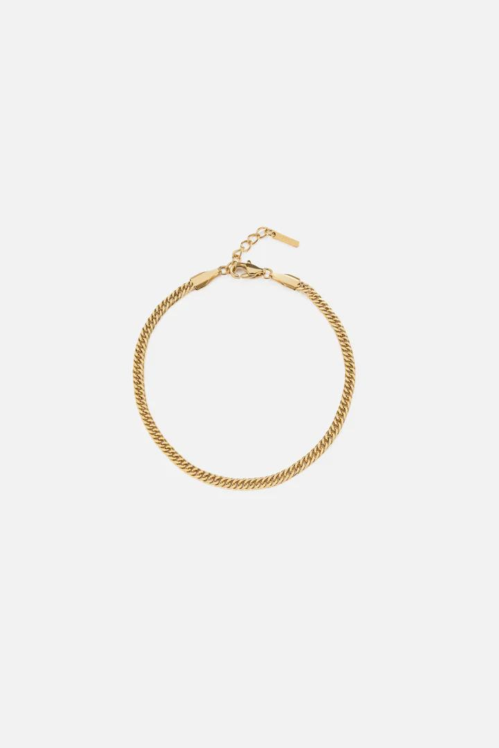 "Achilles" Gold Cuban 3mm Bracelet