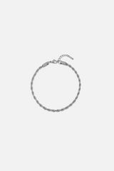 "Persephone" Silver Rope 3mm Bracelet