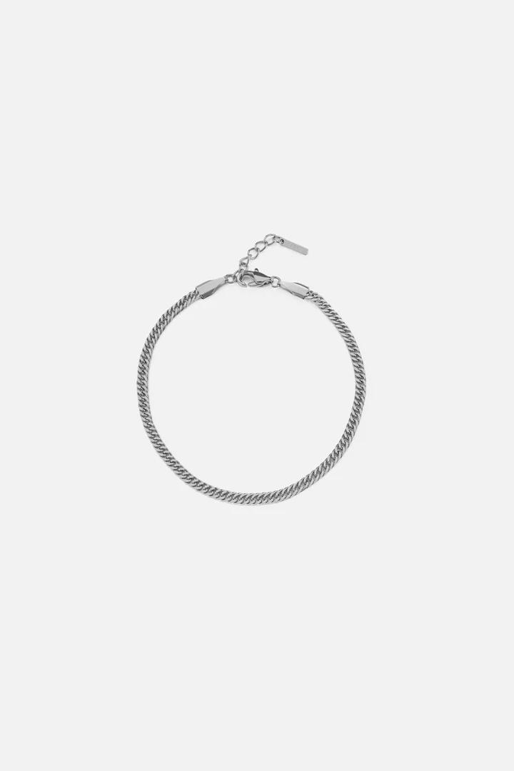 "Achilles" Silver Cuban 3mm Bracelet