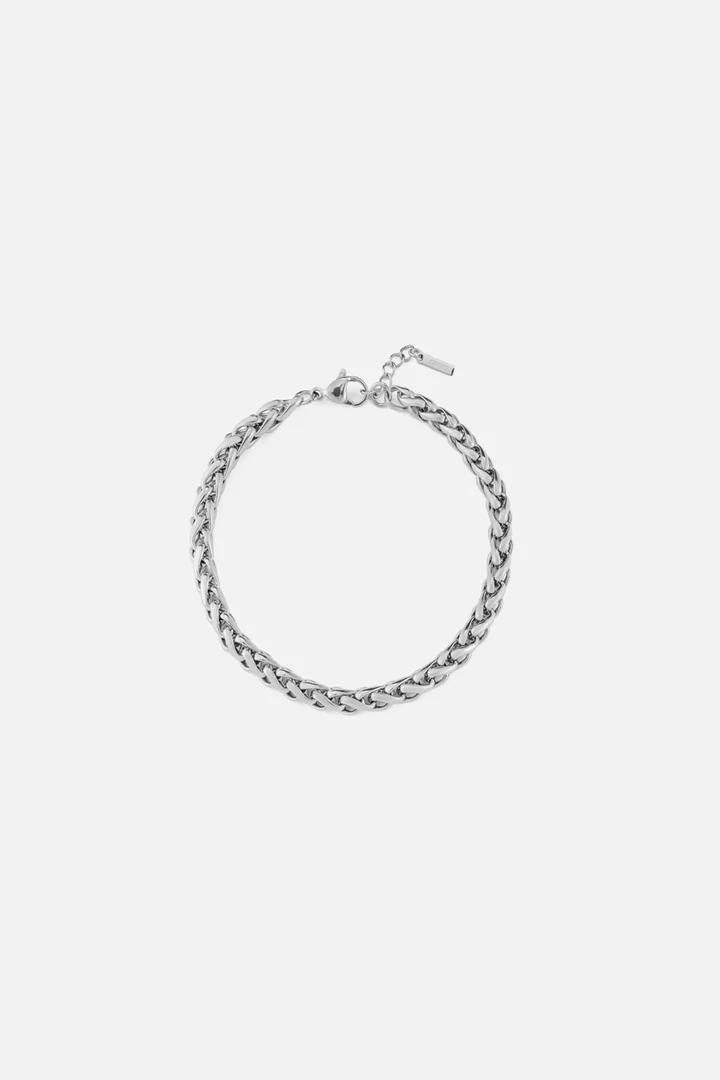 "Daedalus" Silver Wheat 5mm Bracelet