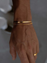 "Echo" Gold Minimal Unisize Cuff Bracelet