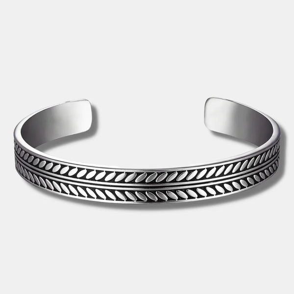 "Atlas" Silver Feather Bracelet