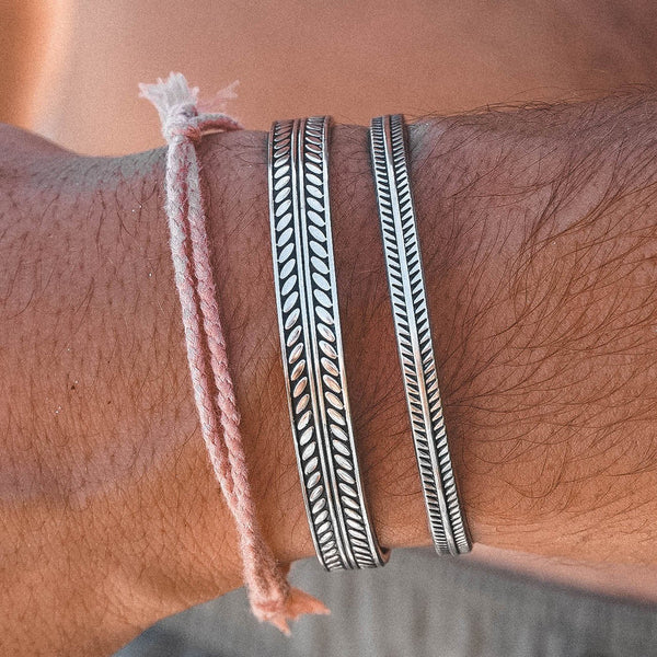 "Atlas" Silver Feather Bracelet