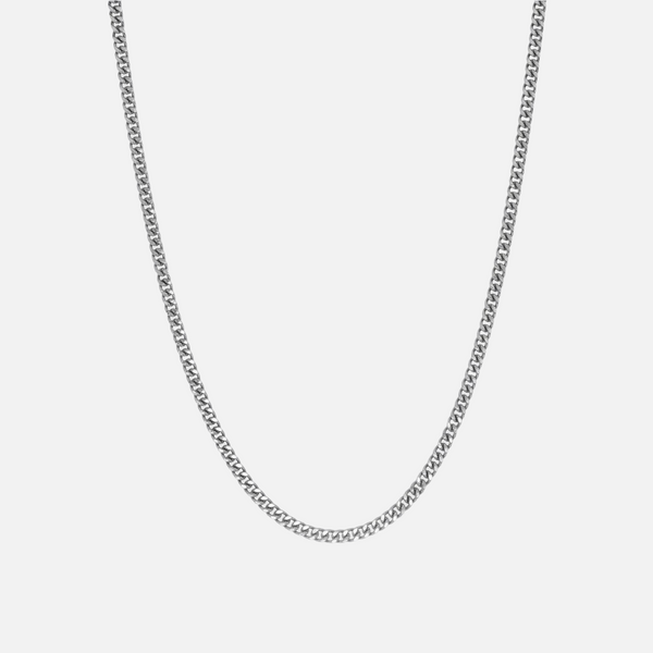 "Demeter" Silver Cuban 3mm Chain