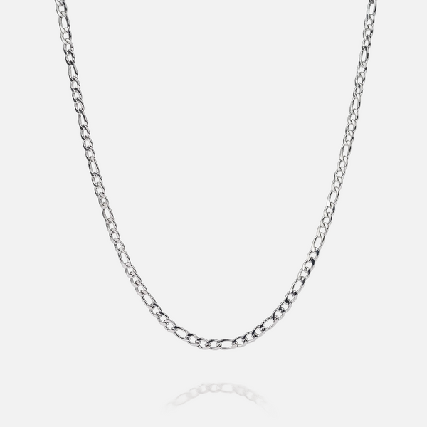 "Selene" Silver Figaro 3mm Chain