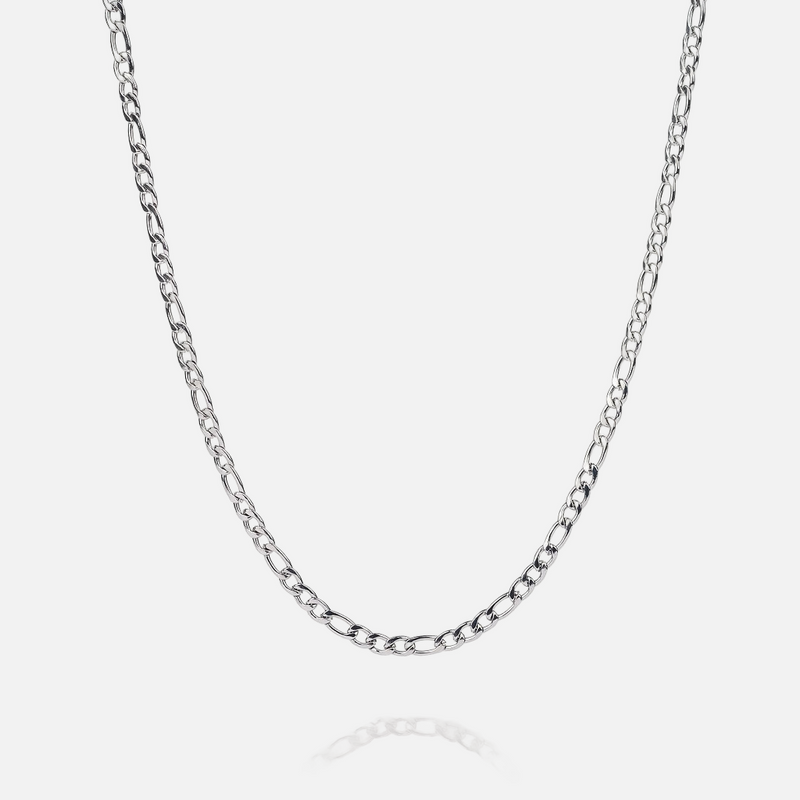 "Selene" Silver Figaro 3mm Chain