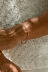 "Achilles" Gold Cuban 3mm Bracelet