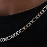 "Titan" Silver Figaro 5mm Chain